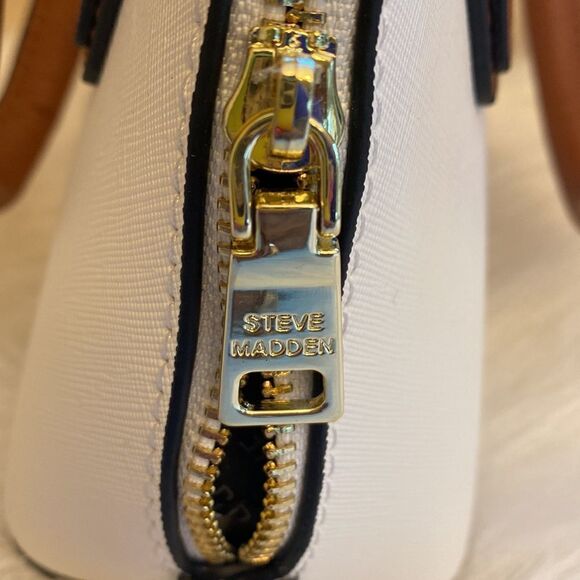 NWT Steve Madden (bfaith2) Crossbody Mini Bag- Cognac/White - Picture 10 of 13
